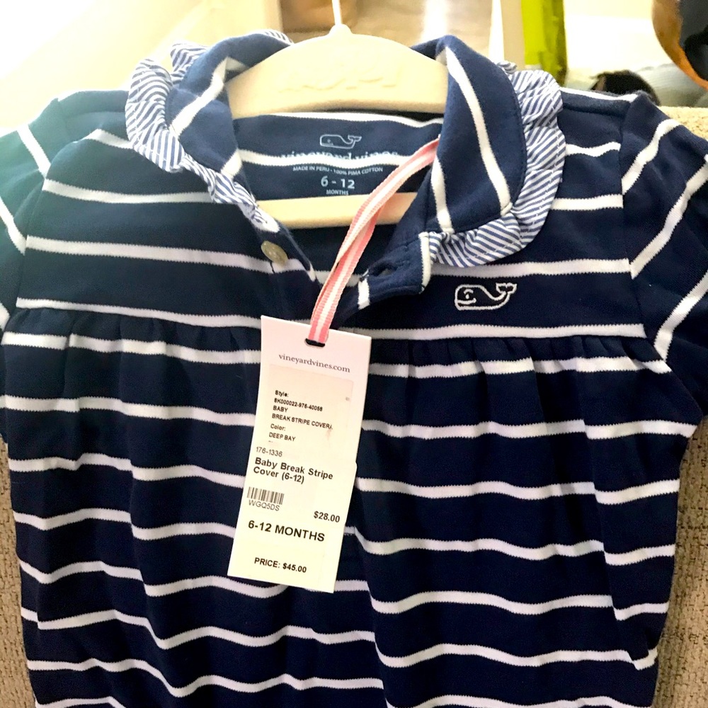 Vineyard vines girls baby break stripe cover all